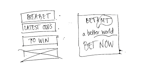 Figure 1. Ideas for Betabet banner and panic