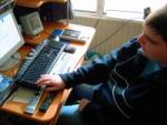 image of a person using a braille display